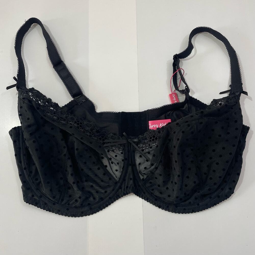 Curvy Kate Princess Bra Plunge Neckline Black Size 42G